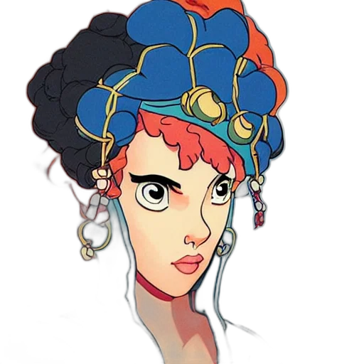crown, hat, face, staff, concept art, pixel art, fantasy art, anime transparent PNG cut-out