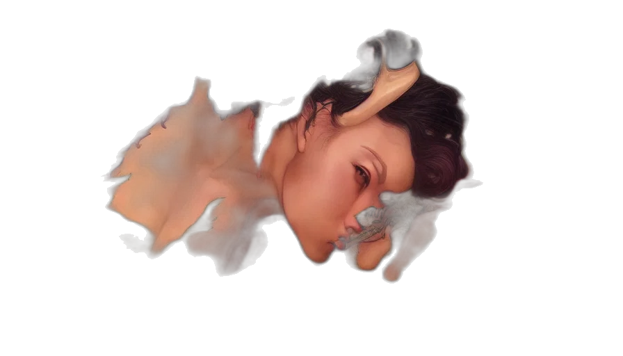 face, mask, crown, hair transparent PNG cut-out