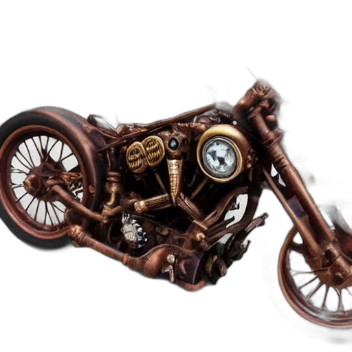 car, weapon, jewelry, photorealistic, concept art, 3d render, fantasy art, steampunk transparent PNG cut-out