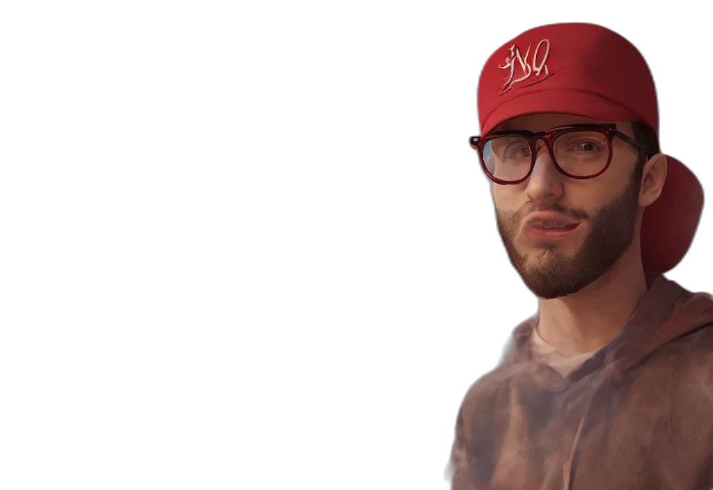 hat, face, jacket, staff transparent PNG cut-out