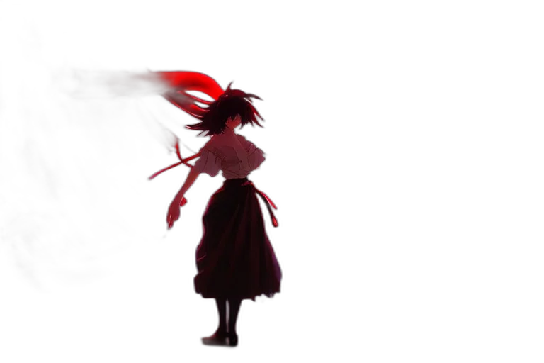 dress, creature, staff, weapon transparent PNG cut-out