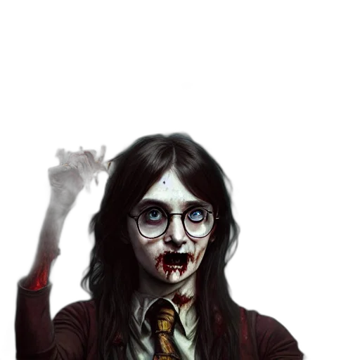 staff, face, comic book art, concept art, fantasy art, pixel art, zombie, harry transparent PNG cut-out
