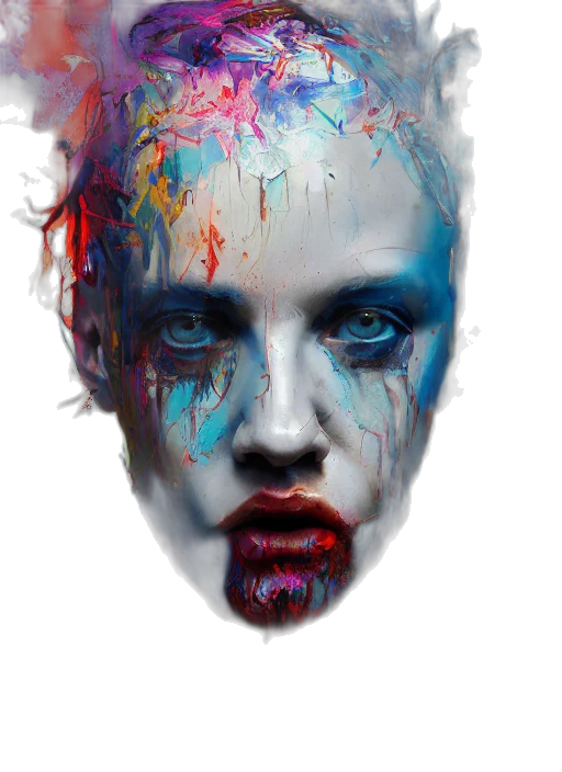 face, mask, creature, crown transparent PNG cut-out