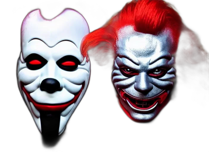 mask, concept art, 3d render, photorealistic, publicity, photo, still, ronald transparent PNG cut-out