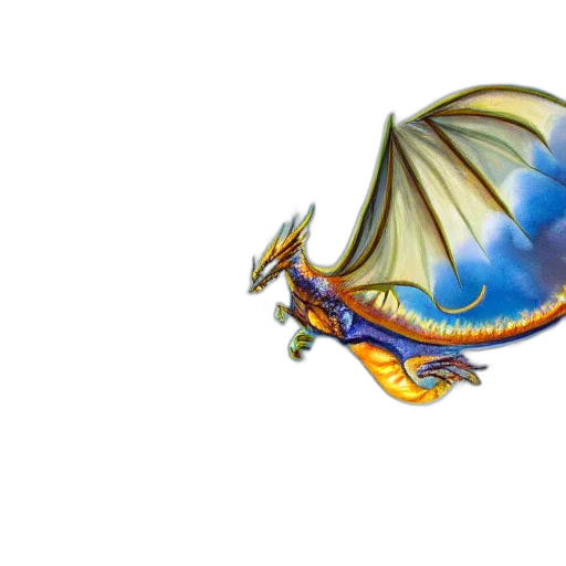dragon, creature, staff, animal, fantasy art, concept art, 3d render, pixel art transparent PNG cut-out