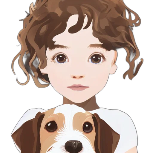 animal, face, cartoon, anime, photorealistic, pixel art, little, girl transparent PNG cut-out