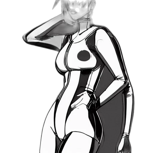 robot, dress, jacket, creature, concept art, cyberpunk, anime, comic book art transparent PNG cut-out