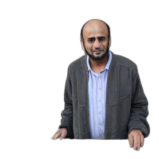 jacket, staff, face, animal transparent PNG cut-out