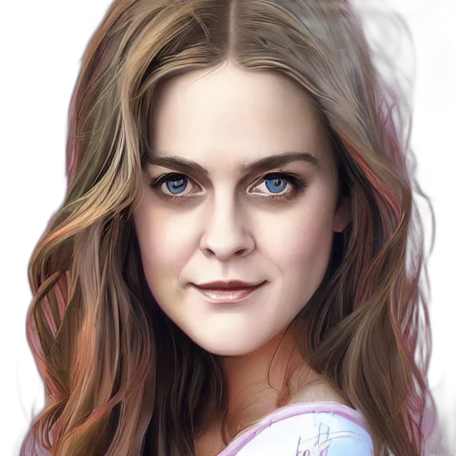 face, dress, hair, crown, photorealistic, cartoon, watercolor, fantasy art transparent PNG cut-out