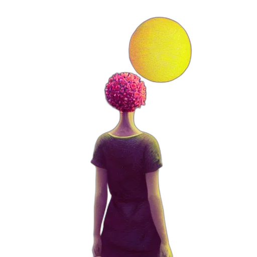 dress, staff, umbrella, hat transparent PNG cut-out