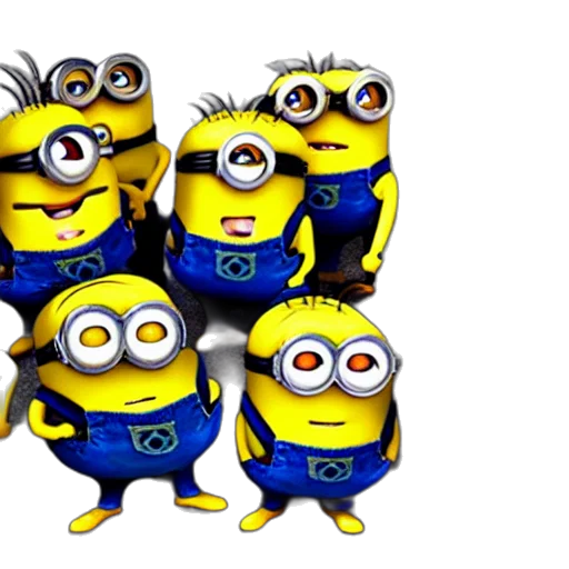 3d render, concept art, cartoon, minions transparent PNG cut-out