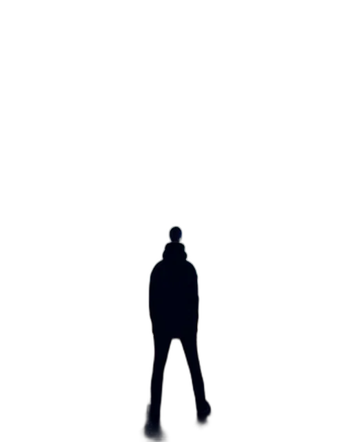 jacket, staff, robot, creature transparent PNG cut-out