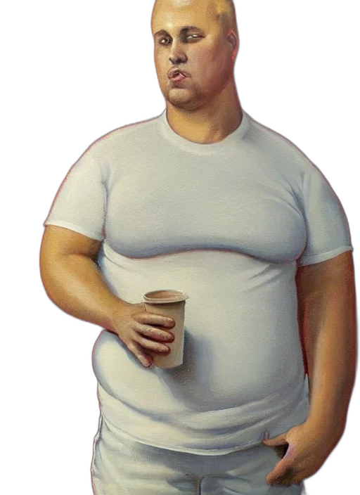 food, face, robot, staff, photorealistic, oil painting, concept art, 3d render transparent PNG cut-out