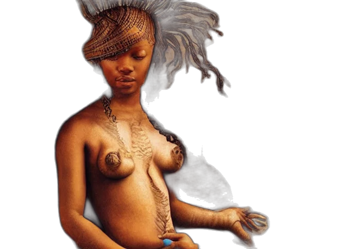 jewelry, fantasy art, concept art, photorealistic, oil painting, fire, full, body transparent PNG cut-out
