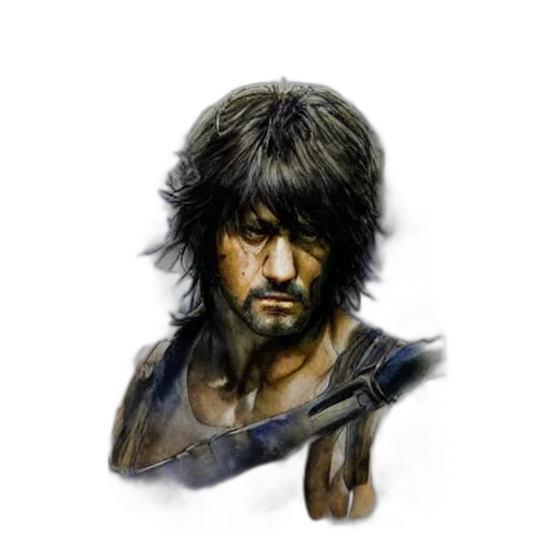 face, weapon, sword, hair transparent PNG cut-out