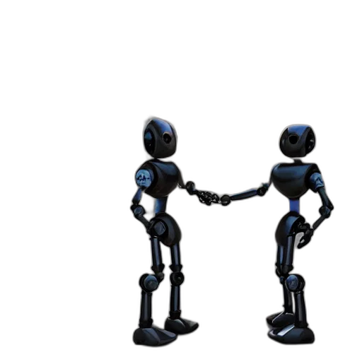 robot, 3d render, concept art, pixel art transparent PNG cut-out