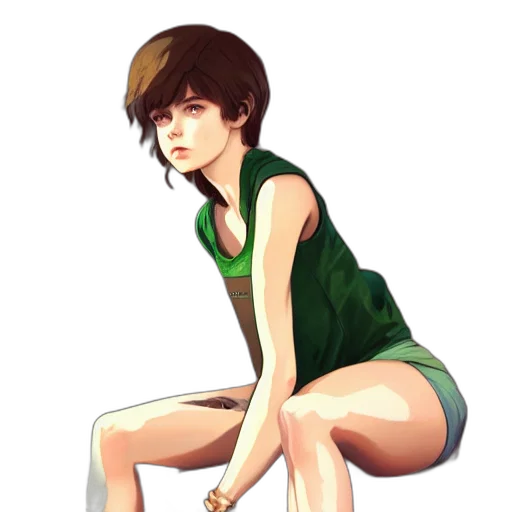 dress, face, creature, pixel art transparent PNG cut-out