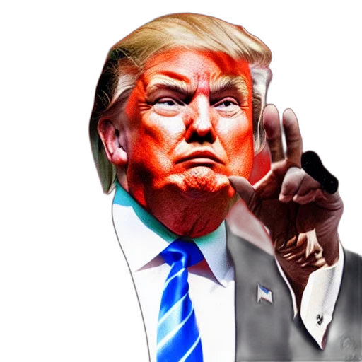 mask, face, photorealistic, concept art, 3d render, pixel art, donald, trump transparent PNG cut-out