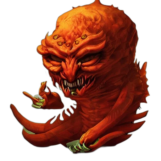 creature, dragon, mask, face, concept art, fantasy art, pixel art, cucumber transparent PNG cut-out