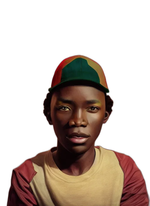 face, hat, animal, staff, photorealistic, concept art, oil painting, pixel art transparent PNG cut-out