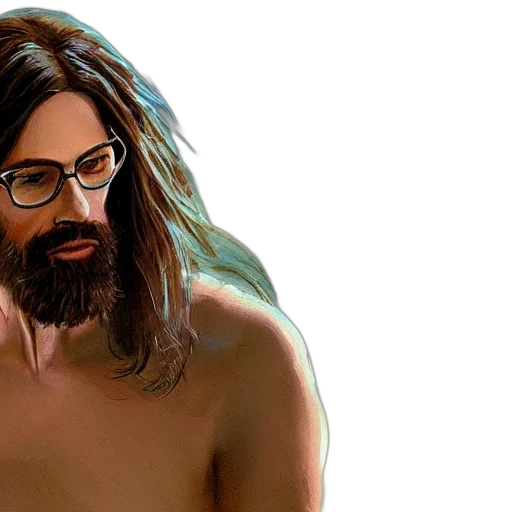 hair, photorealistic, oil painting, comic book art transparent PNG cut-out