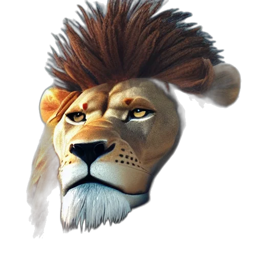 crown, staff, animal, face transparent PNG cut-out