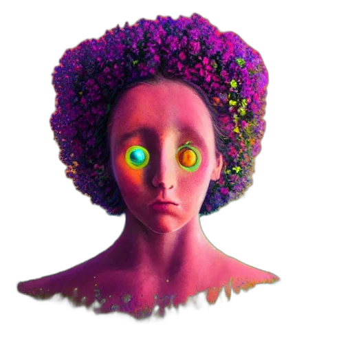 mask, face, creature, flower transparent PNG cut-out