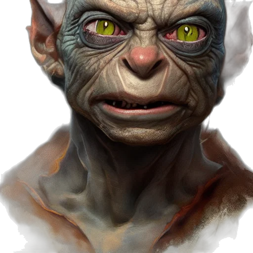 face, mask, creature, staff transparent PNG cut-out
