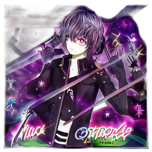 sword, staff, weapon, vaporwave, anime, concept art, dark, miracle transparent PNG cut-out