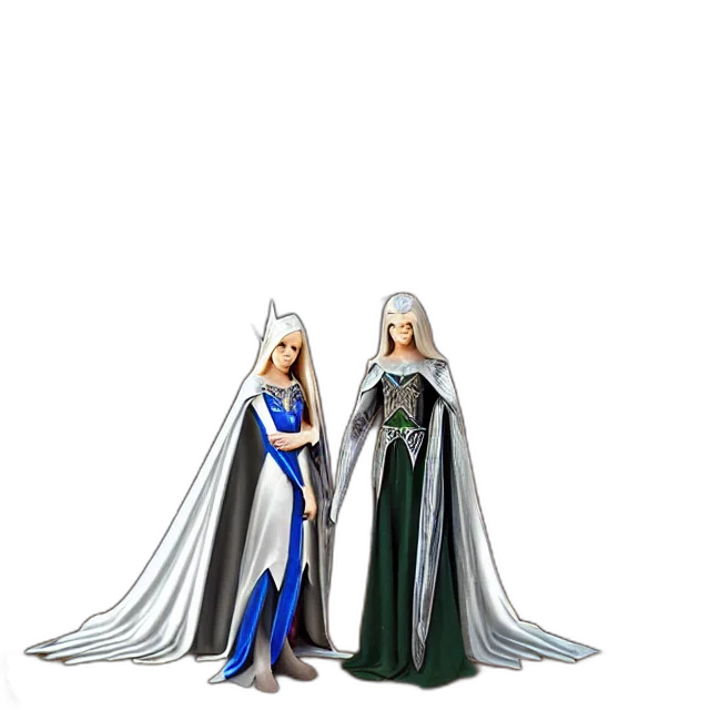 crown, dress, concept art, 3d render, fantasy art, pixel art, elf, queen transparent PNG cut-out