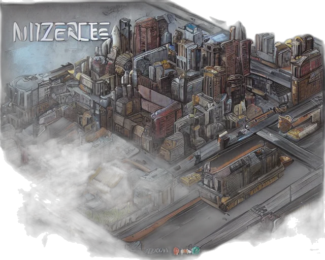 concept art, fantasy art, cyberpunk, photorealistic, city street, city, mate, microschemes transparent PNG cut-out