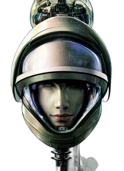 robot, face, mask, concept art transparent PNG cut-out