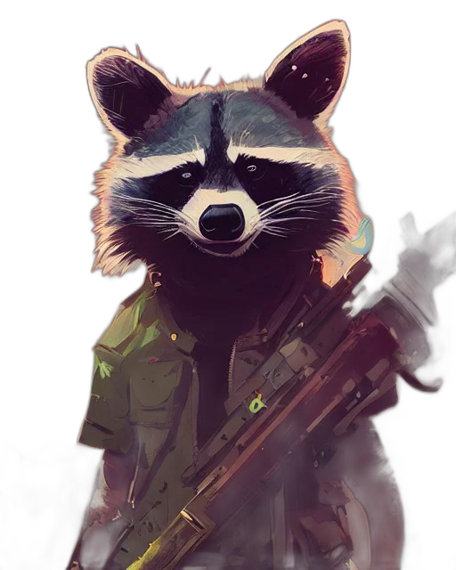 weapon, animal, jacket, staff transparent PNG cut-out
