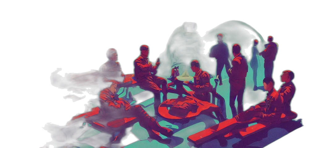 staff, food, robot, furniture transparent PNG cut-out