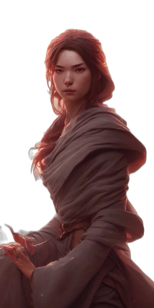 staff, dress, face, dragon transparent PNG cut-out