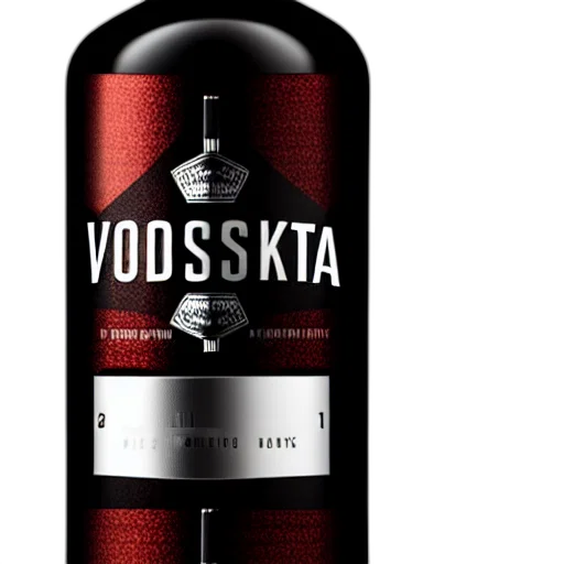 bottle, vodka, modern, label transparent PNG cut-out