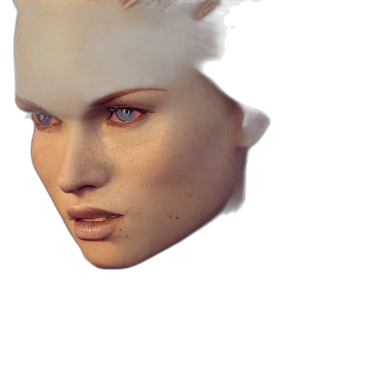 face, mask, crown, hair transparent PNG cut-out