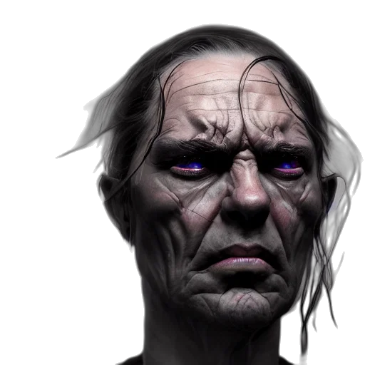 face, mask, concept art, photorealistic transparent PNG cut-out
