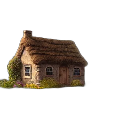 building, 3d render, concept art, photorealistic, fantasy art, forest, city street, fog transparent PNG cut-out