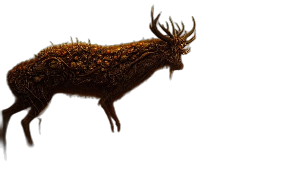 animal, hair, crown, creature, concept art, photorealistic, 3d render, fantasy art transparent PNG cut-out