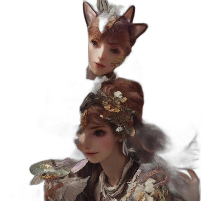 crown, jewelry, staff, hat, fantasy art, concept art, photorealistic, oil painting transparent PNG cut-out