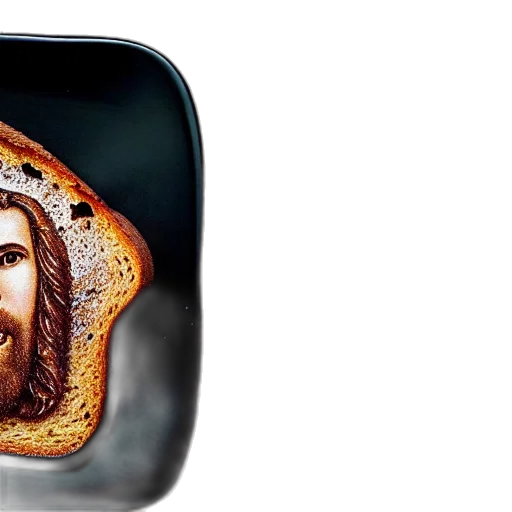 food, photorealistic, burnt, toast transparent PNG cut-out