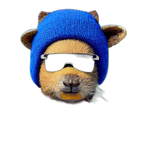 hat, mask, animal, 3d render transparent PNG cut-out