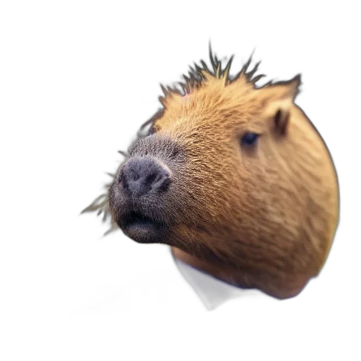 animal, creature, hair, face, 3d render, photorealistic, concept art, watercolor transparent PNG cut-out