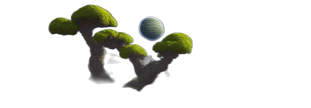 tree, creature, robot, 3d render transparent PNG cut-out