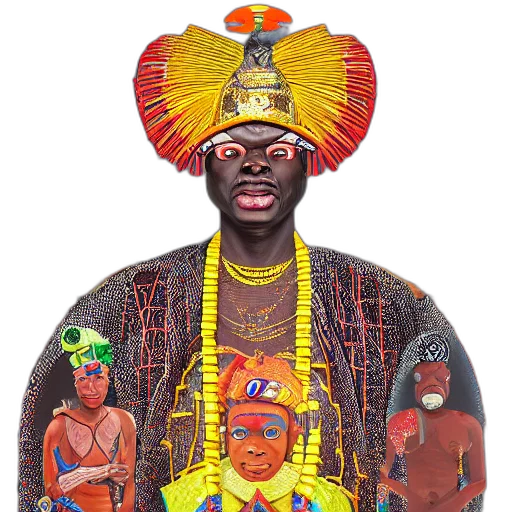 crown, face, mask, hat, concept art, highly, detailed, painting transparent PNG cut-out