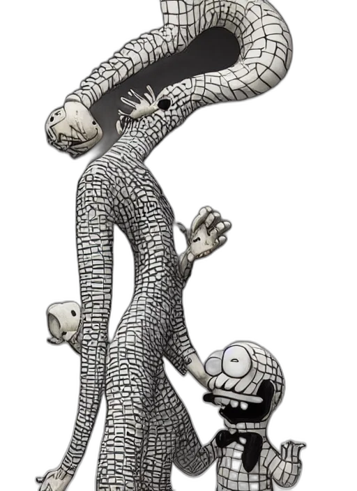 creature, dragon, robot, staff transparent PNG cut-out