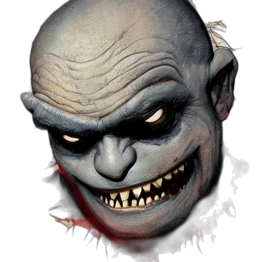 face, mask, creature, staff transparent PNG cut-out