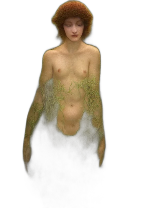 creature, hair, dress, fantasy art transparent PNG cut-out