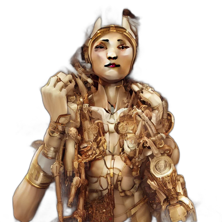 jewelry, staff, mask, face, concept art, fantasy art, 3d render, photorealistic transparent PNG cut-out